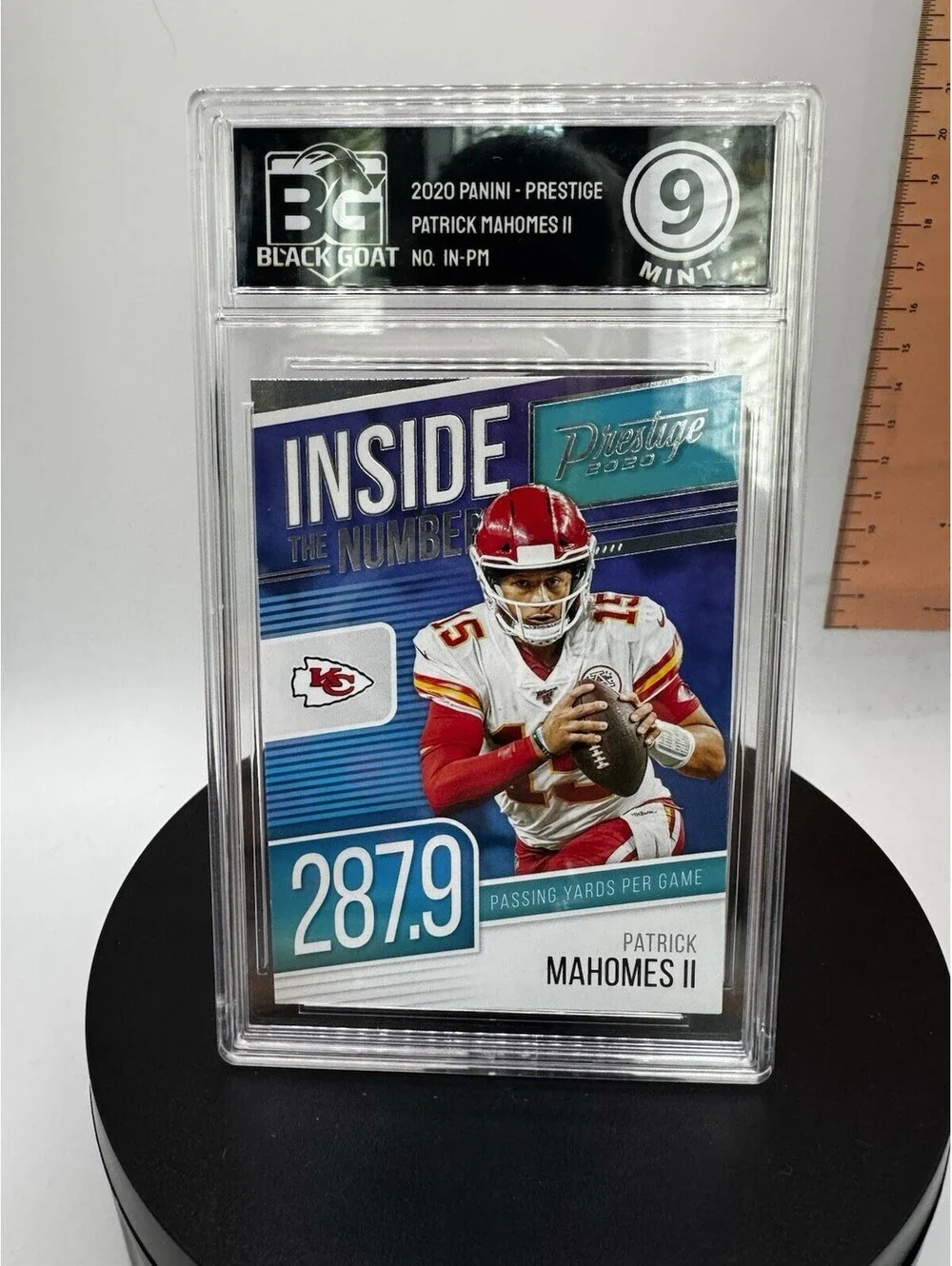 2020 Panini Prestige - Inside the Numbers Patrick Mahomes II #IN-PM - Graded 9 M